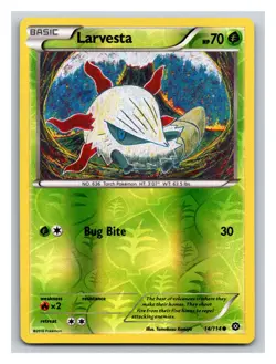 Larvesta 14/114 LP - XY Steam Siege Reverse Holo Pokemon Card PP1 - Image 1