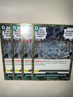 One Piece TCG Card X4 Playset OP05-037 Because the Side CCG Game English - Image 5