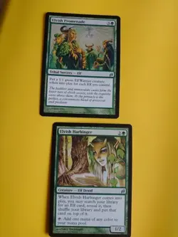 Elvish Promenade & Elvish Harbinger MTG 2 Card. Lorwyn. - Image 1
