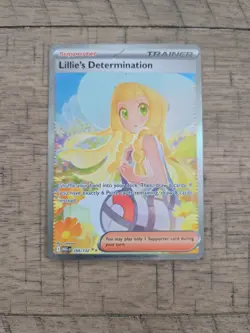 Lillie’s Determination SIR 184/132 Secret Rare Pokemon Card (Mega Evolution) - Image 1