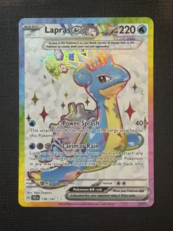 Pokemon TCG Lapras EX 158/142 Stellar Crown Ultra Rare Holo Card Near Mint Cond. - Image 1