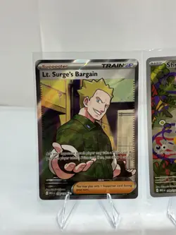 Lt Surge's Bargain 170/132 Mega Evolution Full Art Trainer Pokemon Card NM - Image 2