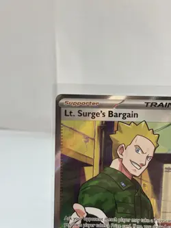 Lt Surge's Bargain 170/132 Mega Evolution Full Art Trainer Pokemon Card NM - Image 4
