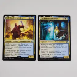 x2 Cid Timeless Artificer Regular 411 & 417 Final Fantasy MTG NM Magic Card Lot - Image 1