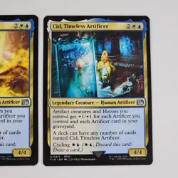 x2 Cid Timeless Artificer Regular 411 & 417 Final Fantasy MTG NM Magic Card Lot - Image 3