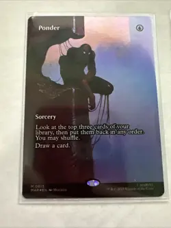 MTG Spider Man Ponder Borderless x 2, One Foil - Image 2