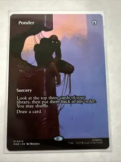 MTG Spider Man Ponder Borderless x 2, One Foil - Image 3