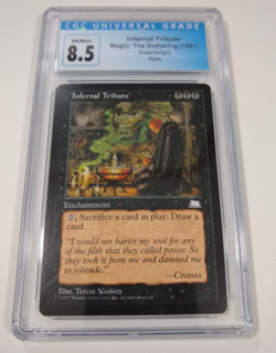 MTG Infernal Tribute CGC 8.5 NM/Mint+ Weatherlight rare Reserved List - Image 1