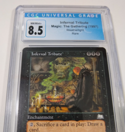 MTG Infernal Tribute CGC 8.5 NM/Mint+ Weatherlight rare Reserved List - Image 2
