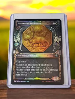 🔥Harnessed Snubhorn (Showcase) March of the Machine: Aftermath MTG Magic FOIL - Image 1