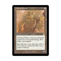 WOTC MtG Urza's Destiny Thran Golem (R) (Foil) NM - Image 1