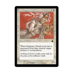 WOTC MtG Urza's Destiny Reliquary Monk (C) (Foil) NM - Image 1