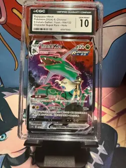 CGC 10 Gem Mint Rayquaza Vmax S-Chinese 156/132 CS4bC CSR Pokemon - Image 1