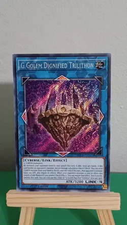 Yugioh G Golem Dignified Trilithon BLCR-EN045 Secret Rare Crystal Revenge - Image 1