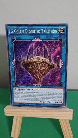 Yugioh G Golem Dignified Trilithon BLCR-EN045 Secret Rare Crystal Revenge - Image 4