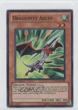 Dragunity Aklys 1st Ed. YuGiOh Legion Structure Deck #SDDL-EN003 READ - Image 1