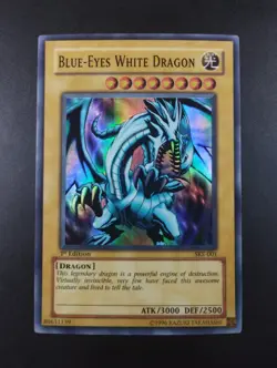 YUGIOH 2004 | BLUE-EYES WHITE DRAGON | SKE-001 | 1ST EDT | EXCELLENT - NM - Image 1