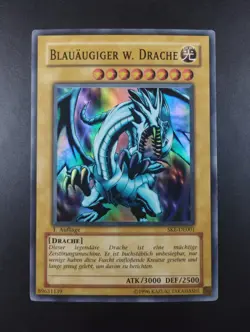 YUGIOH 2004 | BLUE-EYES WHITE DRAGON | SKE-DE001 | 1ST GERMAN | EXCELLENT - Image 1