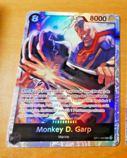 ONE PIECE FRANCAISE CARD GAME HOLO CARTE CARTE GARP OP11-095 SR FR NM - Image 1