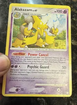 Pokemon Alakazam Mysterious Treasures Holo Rare Pokemon Card 2/123 LP+ SWIRLS - Image 4