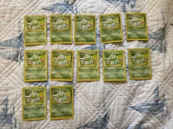 Pokemon TCG Base Set Bulbasaur Collection Cards Lot - Lightly played condition - Image 1