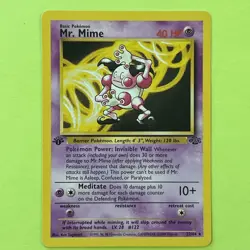 Pokemon TCG Mr. Mime Jungle Card 22/64 1st Edition Rare - Image 1