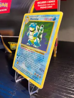 Blastoise 2/102 MP Pokemon TCG Base Set Holo Shadowless Rare Card (MP) - Image 2