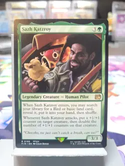 Sazh Katzroy Final Fantasy MTG Card 0199 NM Condition - Image 1