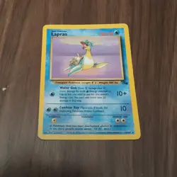 Pokemon TCG Fossil Lapras Card 25/62 Unlimited Rare Non-Holo - Image 1