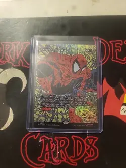 Magic The Gathering Marvel's Spider-Man "Arachnogenesis" FOIL BORDERLESS MYTHIC - Image 1