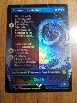 2025 MTG - Final Fantasy - Summon: Leviathan - Borderless Foil - NM/M - Image 1