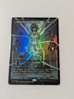 MTG Cursecloth Wrappings - Foil Showcase - Aetherdrift NM - Image 1