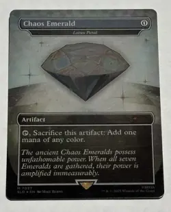 Chaos Emerald (7037) White Foil - Lotus Petal - Sonic Secret Lair - Magic MTG NM - Image 1