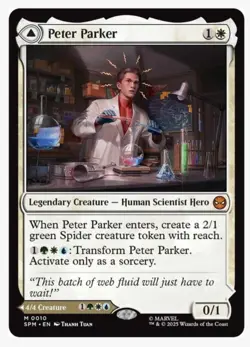 Peter Parker \ Amazing Spider-Man | MTG Marvel | Mythic EDH Commander DFC NM - Image 2