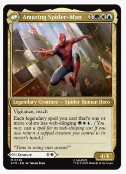 Peter Parker \ Amazing Spider-Man | MTG Marvel | Mythic EDH Commander DFC NM - Image 3