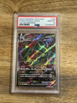 GRADED PSA 10 2022 Pokemon JPN.SWSH FA/RaYquaza VMax VStar Universe #108 - Image 1