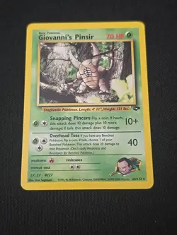 Giovanni's Pinsir 24/132 Gym Challenge Regular Black Star Rare Pokemon TCG LP - Image 1