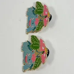 Lot Of 2 Pokemon Mega Venusaur Enamel Lapel Pin Nintendo Official Evolution 2016 - Image 2