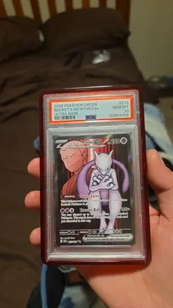 2025 POKEMON DRI EN-DESTINED RIVALS ULTRA RARE TEAM ROCKET'S MEWTWO EX PSA 10 - Image 1