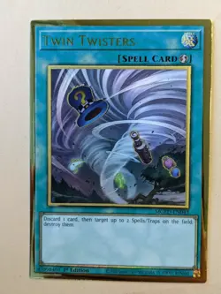 ( TWIN TWISTERS ) - Premium Gold Rare - MGED-EN0043 - 1st NM - Yu-Gi-Oh Maximum - Image 1