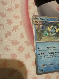 Vaporeon SVP168 Cosmos Holo Black Star Promo Pokemon TCG Card with Swirl - Image 2