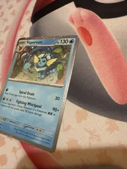 Vaporeon SVP168 Cosmos Holo Black Star Promo Pokemon TCG Card with Swirl - Image 3