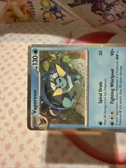 Vaporeon SVP168 Cosmos Holo Black Star Promo Pokemon TCG Card with Swirl - Image 5