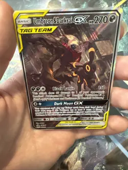 Umbreon&Darkrai GX Promo Holo Card SM241 Tag Team, Near Mint Condition, English - Image 4
