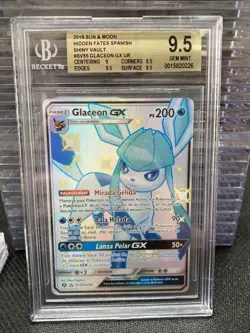 ~ESP~ SPANISH BGS 9.5 Glaceon GX SV55 Hidden Fates Pokemon Card - Image 1