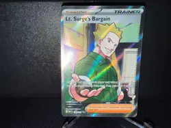 Lt. Surge's Bargain 170 2025 Pokemon Mega Evolution Full Art Ultra Rare Card NM+ - Image 1