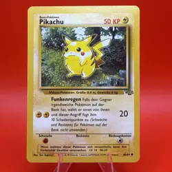 Pikachu Pokemon Card 60/64 Vintage Jungle Unlimited - Image 1