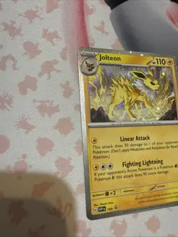 Jolteon SVP169 Cosmos Holo Black Star Promo Pokemon TCG Card with Ear Swirl - Image 2