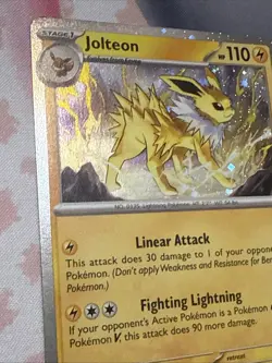 Jolteon SVP169 Cosmos Holo Black Star Promo Pokemon TCG Card with Ear Swirl - Image 3