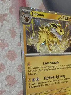 Jolteon SVP169 Cosmos Holo Black Star Promo Pokemon TCG Card with Ear Swirl - Image 4